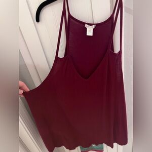Bozzolo Deep Red Camisole Top